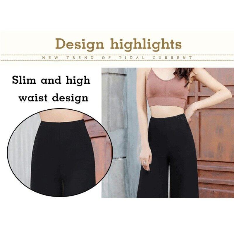 Quần Voan Mỏng Cạp Cao, Thời Trang ZANA, Quần Ống Rộng, Phong Cách Thanh Lịch, Dáng Rộng Vừa Vặn, Quần Dài Cạp Cao, Quần Ống Rộng, Có Xẻ Bên, Quần Palazzo Thường Ngày Quần Ống Rộng, Có Các Cỡ M, L, XL, 2XL, 3XL, 4XL. 3