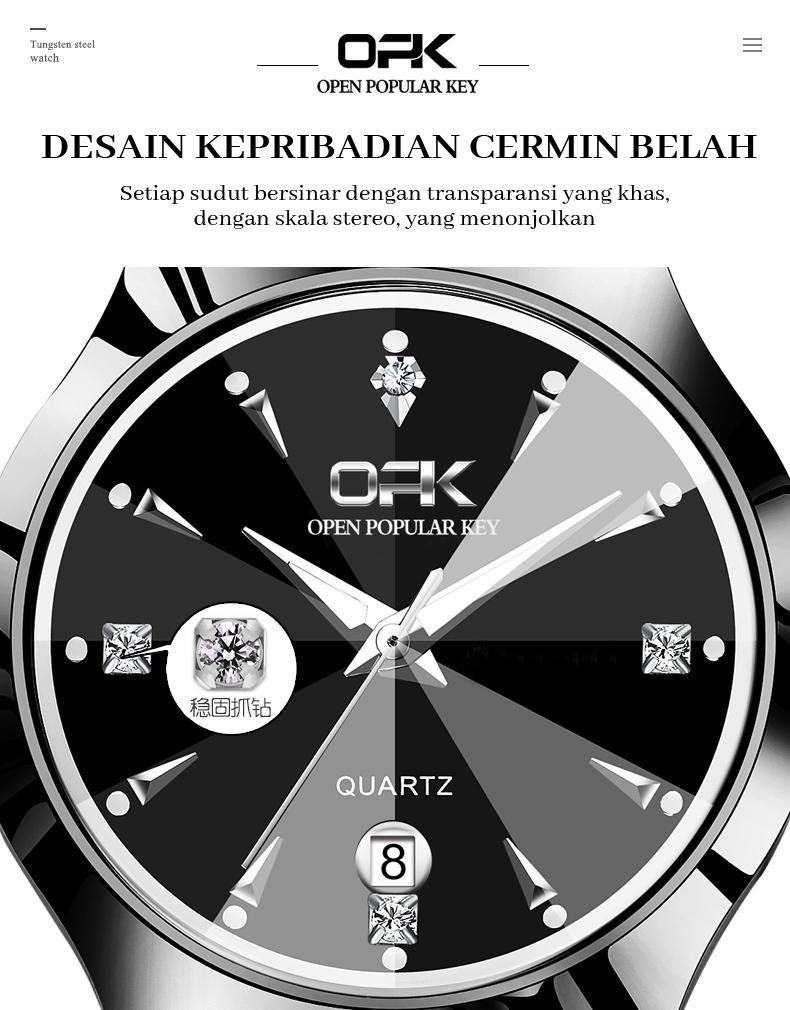 Product Introduction of OPK Jam Tangan Pria Anti Air Original Cowok Bergaya Elegan Analog Bisnis Kuarsa Man Watch Cod 3