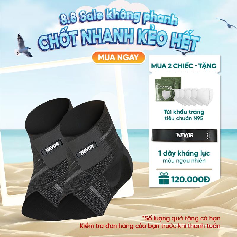 Nevor Băng quấn cổ chân BQCC04 Hỗ Trợ Phòng Tránh Chấn Thương, Hỗ Trợ Bảo Vệ Cổ Chân Khi Chơi Thể Thao Phụ Kiện Sports Băng Thể Thao bang  goi