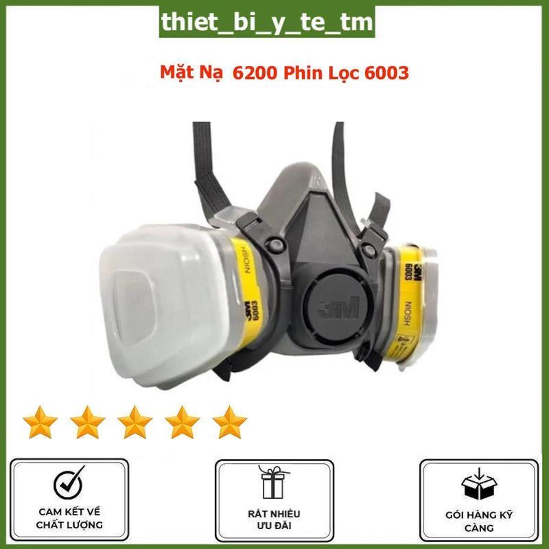 Bộ mặt nạ bảo hộ 6200 đủ bộ đầy đủ chi tiết sử dụng 2 phin lọc 6003CN có thể dùng ngăn giọt bắn, ngăn bụi mịn PM2.5, lọc mùi phun sơn, ngăn mùi phun trừ sâu, có khả năng ngăn các loại bụi