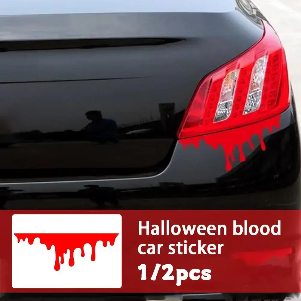 Car sticker Dripping blood graffiti personalized car sticker Bloody blood machine cover tail lights cover scratches waterproof decorative stickers