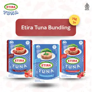 Etira - Ikan Tuna Bundling 3 Varian Rasa Dalam Minyak Kanola Bumbu Pedas Dan Saos Tomat Kemasan 75 gram
