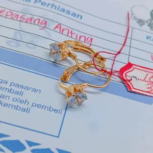 Terbaru Anting Desi Permata Putih Wanita - Perhiasan