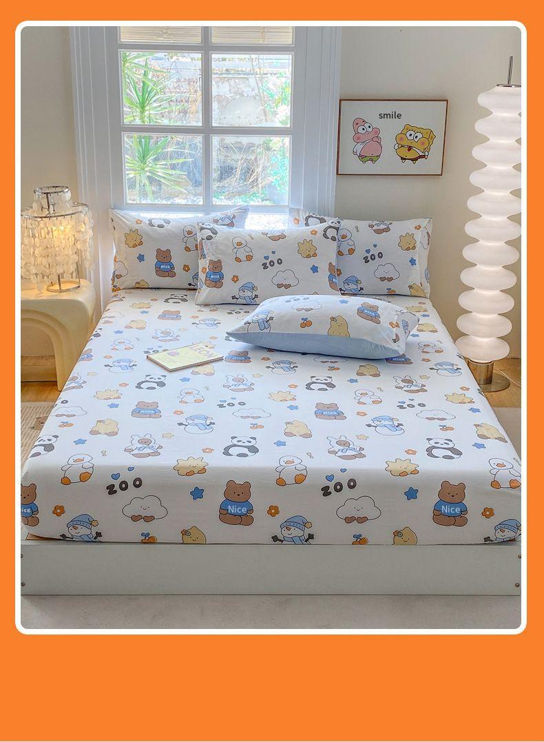 Product Introduction of New Kuromi 3in1 Fitted Bedsheet Single Super Single Queen King Size 【Bed sheet+pillowcase 3in1】Skin Friendly Cotton Mattress Dust Cover bedsheet  queen  size multicoloured  bed  sheets  hotel 40