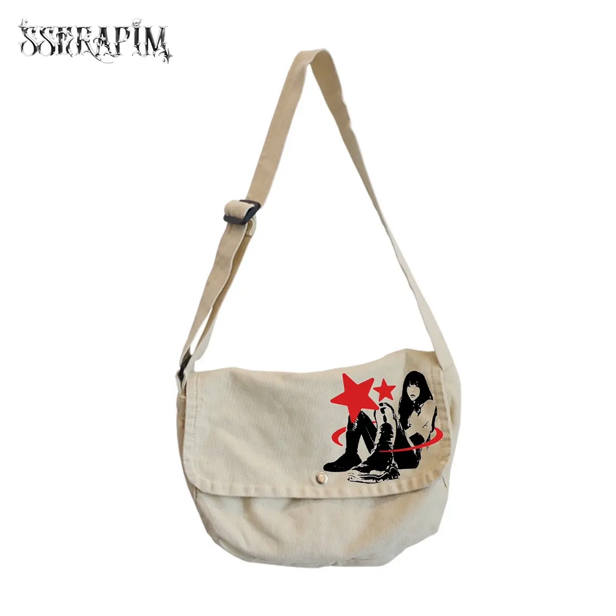 ￼Sserapim - Stargirl Bag Tas Distro Tas Canvas Tas Selempang Skena Tas Canvas Tas Pria Kece Tas Canvas Wanita Tas Canvas Slingbag Tas Canvas Tote Bag Tas Canvas Korean Style Y2K Tas Selempang Pria