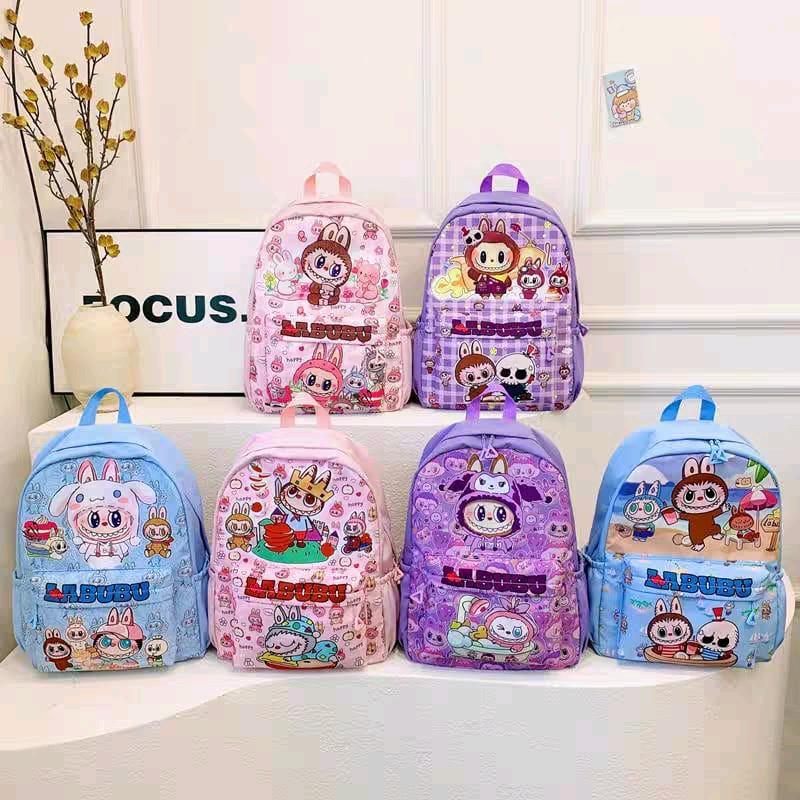 43cm Labubu Backpack Bag Sekolah Rendah Menengah Labubu Travel - TikTok ...