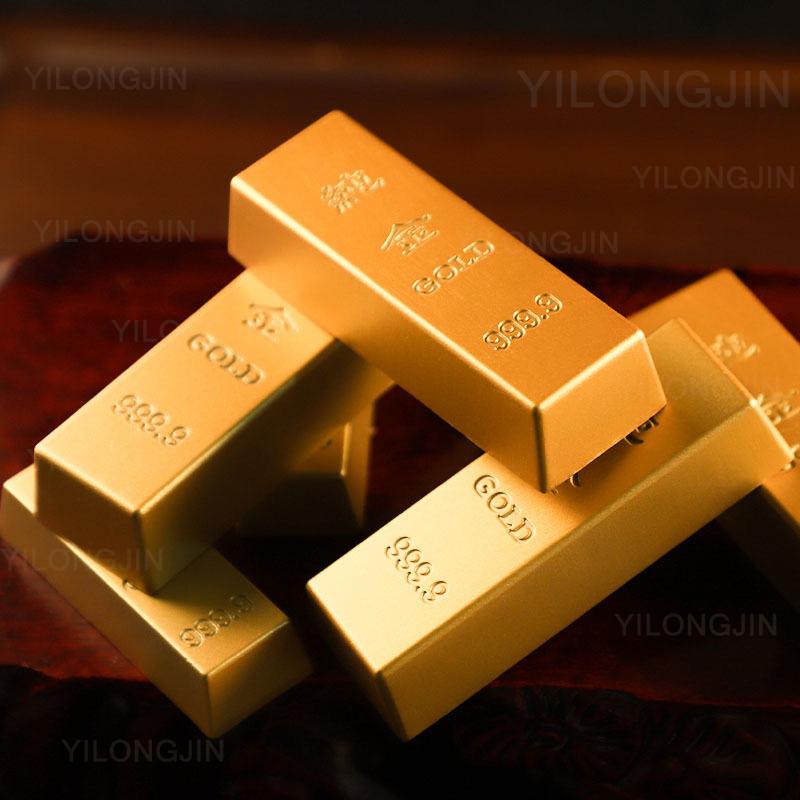 Product Introduction of [5 size]Thỏi vàng nguyên khối 4 số 9, chất liệu Đồng Mạ Vàng , dùng trang trí bàn làm việc, phòng khách Decor Decor Phòng Trang Trí Nhà Tượng cây tiền  thần tài 1