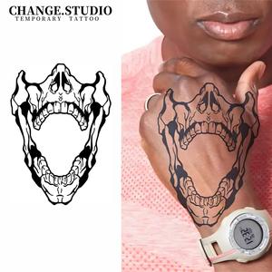 Xăm tạm thời, Thiết kế mặt nạ đầu lâu, Lâu trôi trong 15 ngày, Không thấm nước, Không sợ ma sát, Miếng Dán Hình Xăm