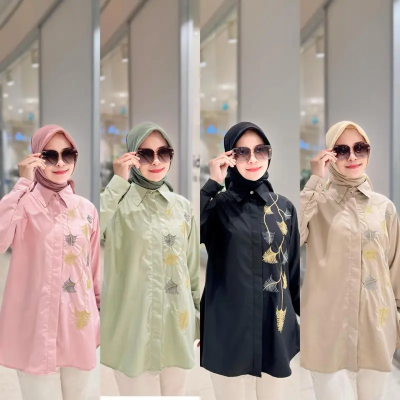 Munly - Kemeja Afifah Bahan Superfine Oversize 8