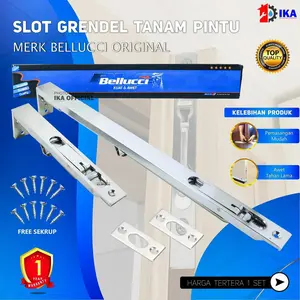 GRENDEL TANAM BELLUCCI MORECHI/ 6" + 12" slot pintu atas bawah tancap di dalam KUALITAS PREMIUM