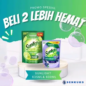 Sunlight Promo Spesial Beli 2 Lebih Hemat - Rhamino Power 635ml & Biocare Nature 600ml