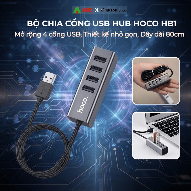ADESTECH - Hoco Bộ Hub Chia 1 Sang 4 Cổng USB Hoco HB1