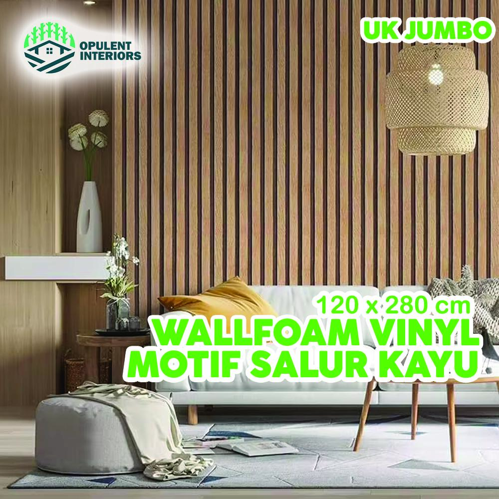 Wallpaper Foam Stiker Dinding Salur Kayu Pvc 120 x 280 Sticker Dinding Motif Mermer Series DW