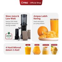 Gambar Cypruz Slow Juicer Extra Big Mouth Easy Clean Juice Pengekstrak Buah dan Sayur Low Watt dari Cypruz Kitchenware Kota Administrasi Jakarta Utara 4 Tokopedia
