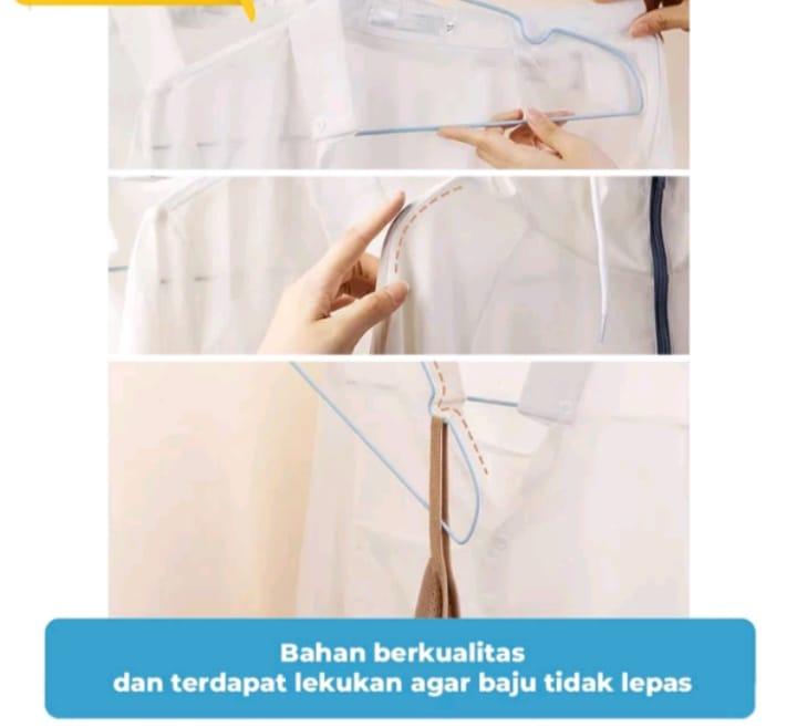 Product Introduction of (ISI 1 pcs) Gantungan Baju Tebal Anti Karat Murah Gratis ongkir Hanger Kawat Pakaian 14