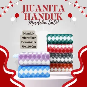 (ISI 2 PCS) Handuk Mandi Dewasa Microfiber Polos Uk 70x140 Meresap Lembut halus Souvenir Hampers Kado murah