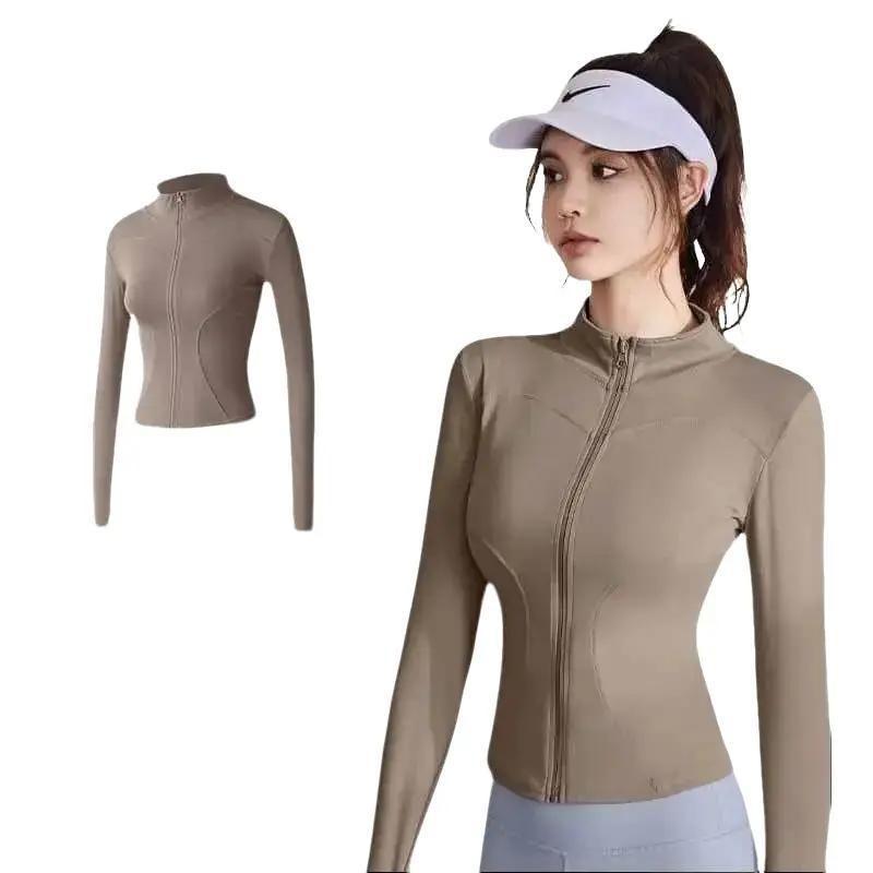 Áo khoác nữ tập gym yoga chống nắng chống UV chất dệt kim lạnh thoáng khí co dãn 4 chiều