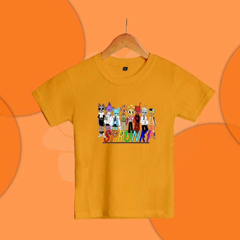 Baju Kaos Incredibox Sprunki Anak Laki Laki Usia 4-11 Tahun Fashion 3
