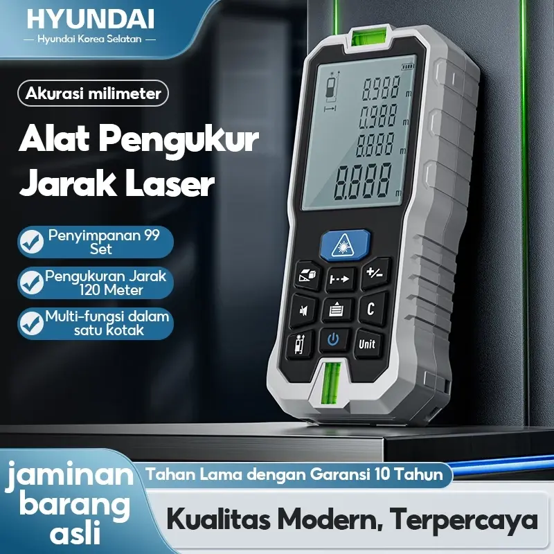 HYUNDAI Pengintai Jarak Laser Rangefinders Laser Rangefinder Meteran Laser Digital 120m Pengukur