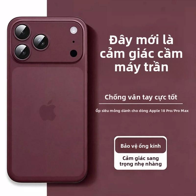Cảm giác như dùng máy nguyên bản!Ốp lưng siêu mỏng nhám cho iPhone 18 Pro Max, chống vân tay, bảo vệ ống kính toàn diện, chống rơi/đập
