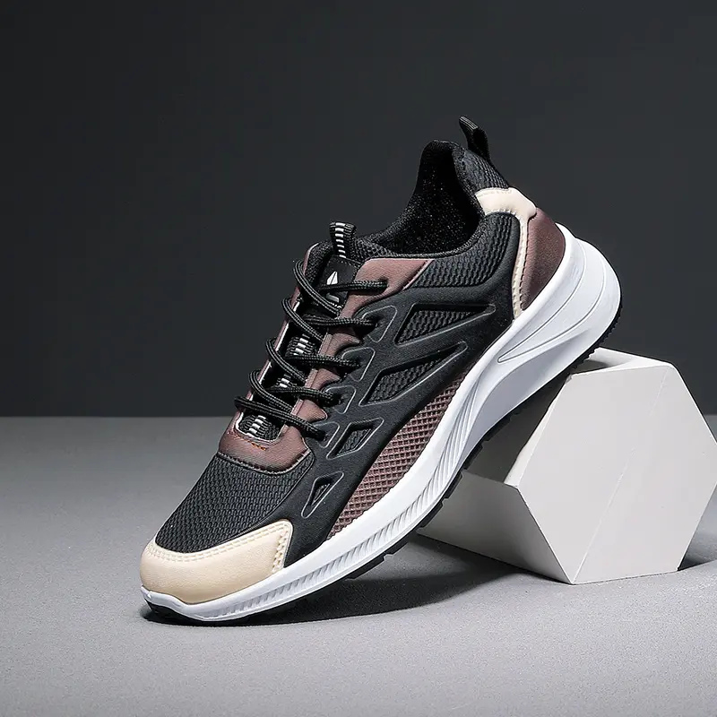 Larocking - Lexa Hitam Coklat | Sepatu Running Gym Shoes Abu Outdoor 1
