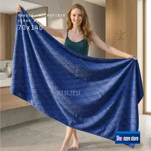 Handuk mandi bulu dewasa Microfiber 70x140