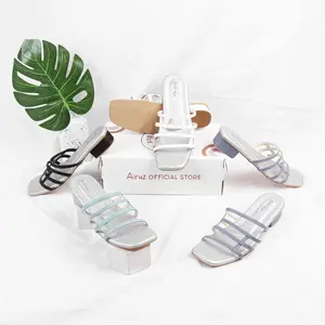 AIRUZ Sandal Heels 3 cm Slip on Tali Wanita Premium Aulia | Sendal Heels 3 cm Wanita