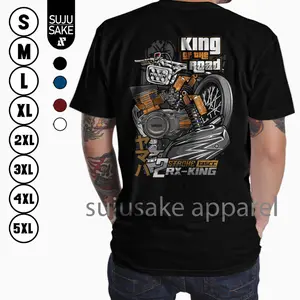 SUJUSAKE Baju Kaos Atasan Rx King Of The Road Distro Sujusake Apparel Keren Bahan Halus Kekinian Polos Combed 30s Sablon DTF Dewasa Pria Oblong Surabaya