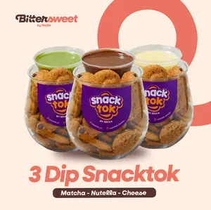 [ BTS ] ) 3pcs Dip Snacktok ( Nutella, Matcha & Cheese )