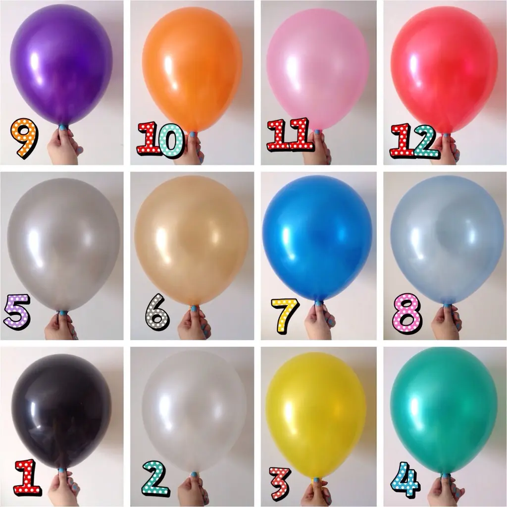 BALON LATEX METALIK 12INCH SATUAN