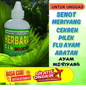 HERBARACIK Solusi Ayam Sehat, dibuat dari 11 extrak bahan alami dan digunakan untuk ayam meriyang, cekreh dan flu pada ayam