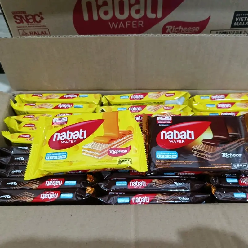 1 Dus Wafer Nabati 2000 isi 60 pcs, Camilan Cookies Food Manis Snacks Makanan Hijau Kering Biskuit Cemilan 1