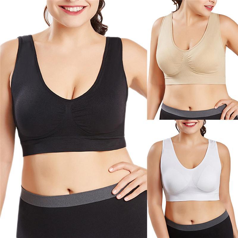 Product Introduction of Non-wire Single Layer Breathable Sports Bra Underwear Female Plus Size Sports Fitness Breathable Comfortable Underwear 10