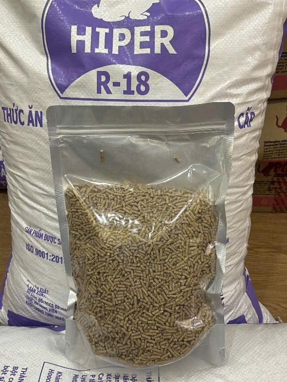 THỨC ĂN CHO THỎ DINH DƯỠNG CAO HIPER WOOSUNG TÚI CHIẾT 1KG