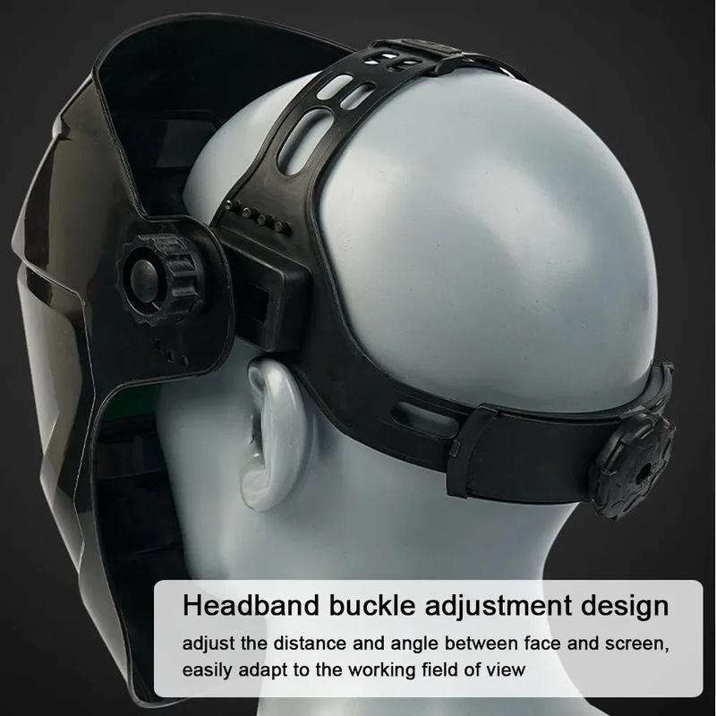 KALLA Helm Topeng Las full face Otomatis gelap terang listrik Auto Welding Mask with senter LED 4