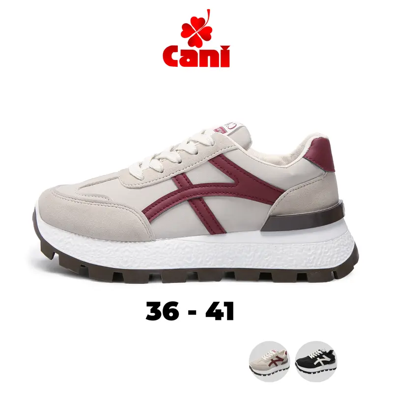 CANI Yeri Sepatu Sneakers Wanita Casual Karet Sporty Shoes K9238 CREAM RED  36