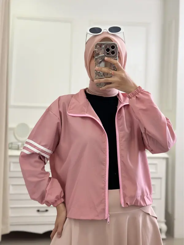 Alfan - Jaket Crop Parasut - Atasan untuk Olahraga Wanita 6