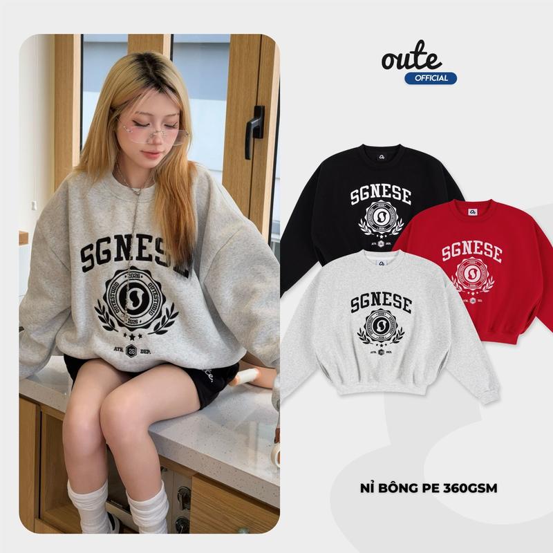  Áo Sweater Outerity Saigonese Form Boxy   Nỉ Bông Dày Dặn Unisex Nam Nữ 