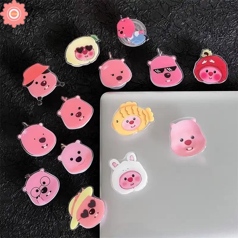 Giá Đỡ Điện Thoại Hoa Hướng Dương, Phim Hoạt Hình Vui Nhộn Và Dễ Thương, Vòng Lặp Nhỏ, Hải Ly, Phổ Thông, Tay Cầm Lười Biếng, Giá Đỡ Vòng Có Thể Gập Lại, Hàn Quốc 2