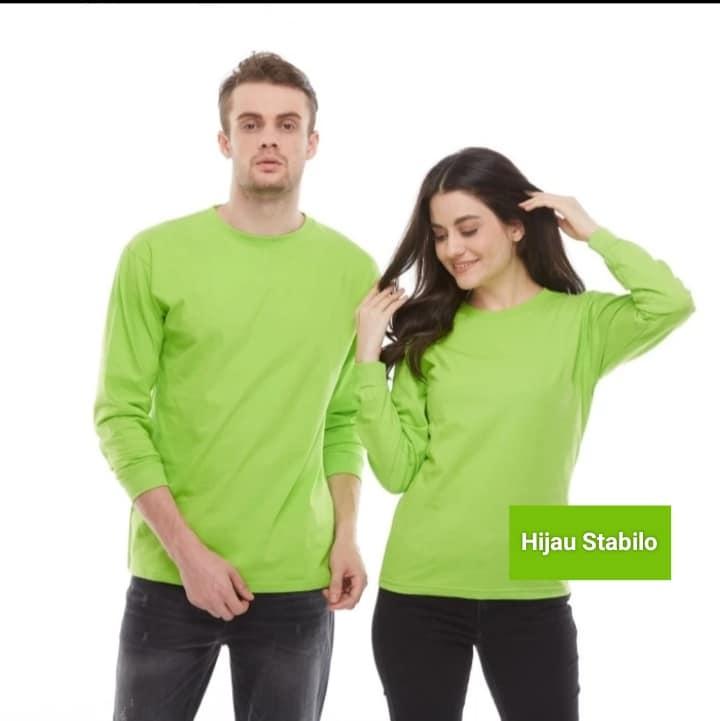 Kaos polos lengan panjang soft katun combed 30s  - Kaos oblong panjang cotton combed 30s - kaos warna warni lengan panjang 4