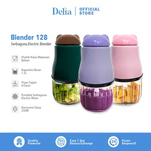 Blender Kapsul Beruang 1.3L Serbaguna Portable Food Chopper Grinder Mixer - Blender 128