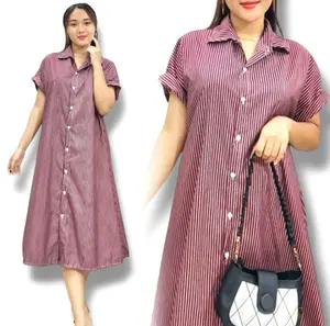 BEFA - Daster Gabriela Busui Friendly / Oversize Dress Kemeja Maudy Midi Daily