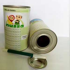 Barbara.id Celengan Target Nabung Buka Tutup dan permanen 2 Ribu Jadi 1 Juta Karakter Anak Kaleng Hard Papertube 14cm x 8.5cm