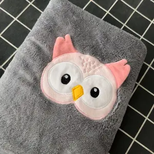 Handuk bayi anak karakter animal Microfiber daya serap tinggi motif premium timbul 50x100cm