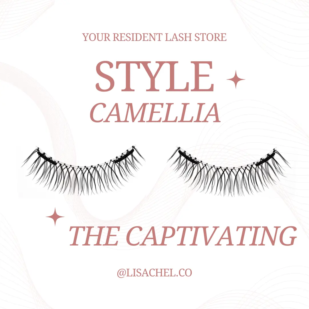 LISACHEL.CO Magnetic Clip-on Eyelashes - Camellia, High quality Reusable Natural Set with Applicator