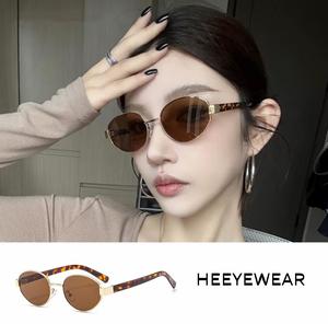 (กล่องฟรี) แว่นกันแดดทรงรี เลนส์ UV400 ดีไซน์เก๋ไก๋ สิ่งที่ต้องมีสำหรับสาวๆ ที่รักแฟชั่นที่มองหาการปกป้องจากรังสี UV