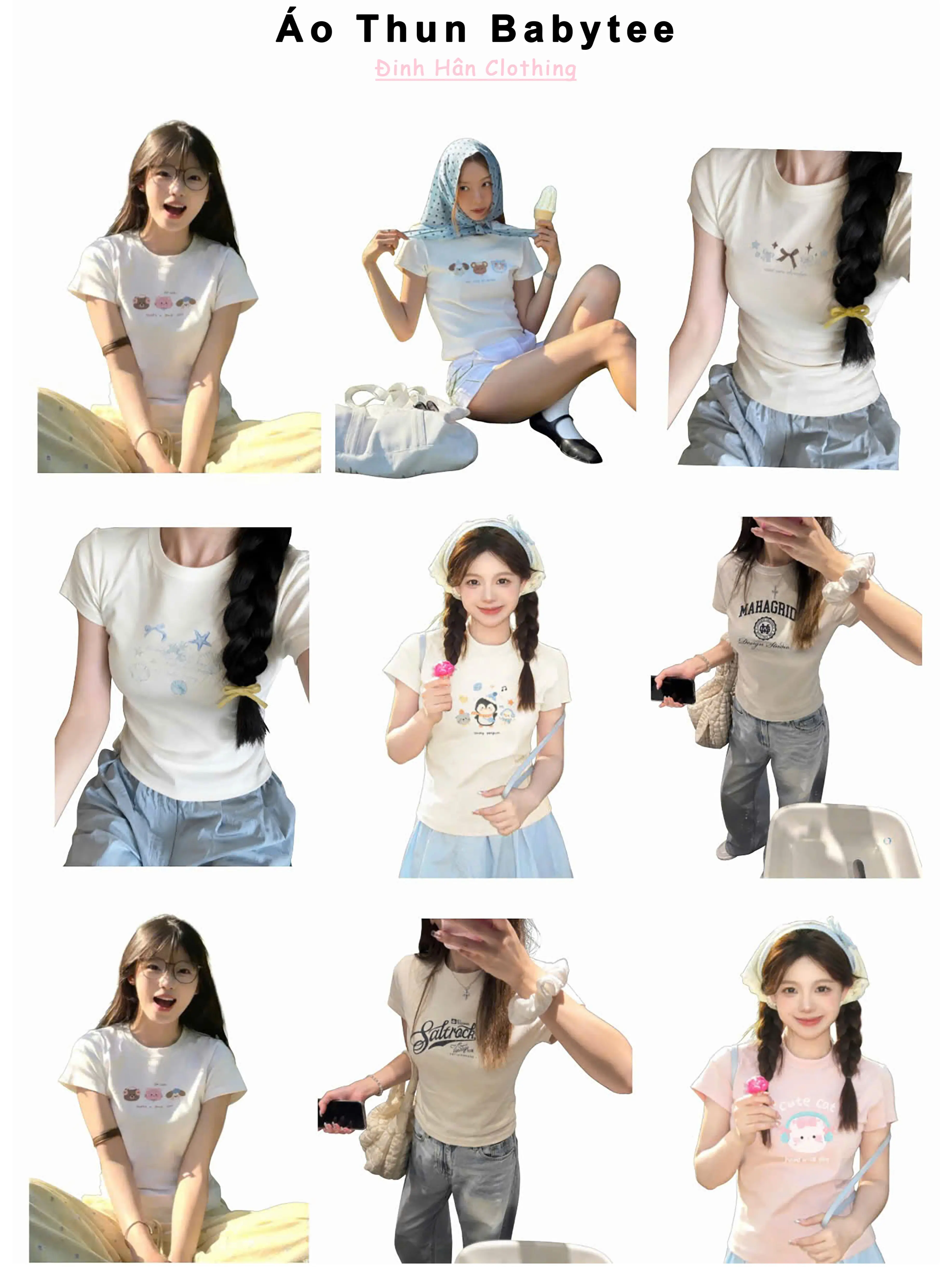[DEAL SALE] ÁO THUN BABYTEE FORM ÔM IN HÌNH CHẤT DÀY DẶN