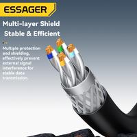 Gambar mall inline badgeEssager CAT8 Cable 10 Gigabit Ethernet Cable UTP Gigabit Ethernet CAT8 RJ45 Patch Cord for Laptops Routers - black round - 2M dari Essager official store Kab. Bekasi 5 Tokopedia