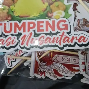 Partyplannerkuu Topper Tumpeng Nasi Kuning / Kue 17 Agustus - Dekor Kemerdekaan Meriah
