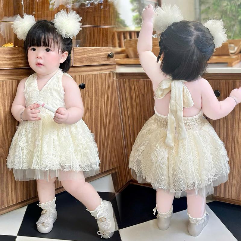 [HH36]  Váy Ren Tầng Công Chúa Cho Bé Yêu Kèm Quần Chíp Đùi - Size 4-16kg - Tặng Kèm Phụ Kiện